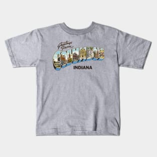 Greetings from Columbus Indiana Kids T-Shirt